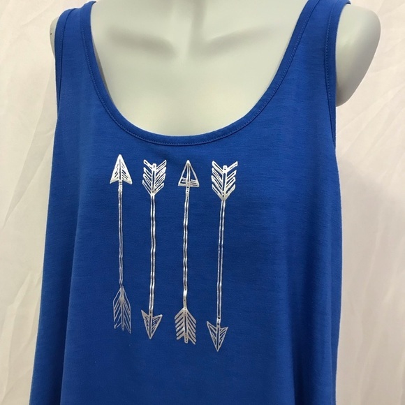 Roper Blue Arrow Screen print Tank Top Size medium - Picture 11 of 11